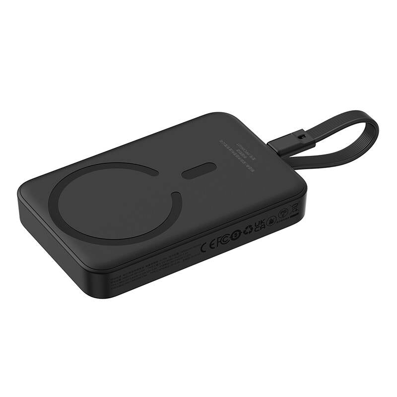 Baterie externa Baseus Magnetic Mini (P1002210B113-00), MagSafe, 2x USB-C, Lightning, 30W, Fast Charge, 10000mAh, Negru