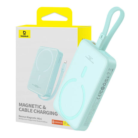 Baterie externa Baseus Magnetic Mini (P10022109333-00), MagSafe, USB-C, 10000mAh, 20W, Menta