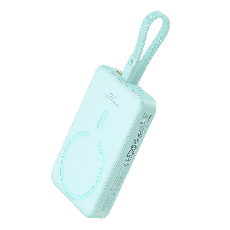 Baterie externa Baseus Magnetic Mini (P10022109333-00), MagSafe, USB-C, 10000mAh, 20W, Menta
