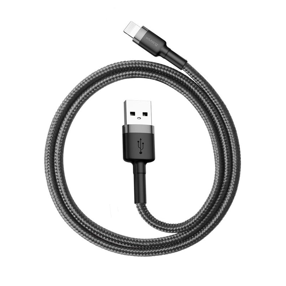 Cablu Baseus Cafule (CALKLF-AG1), USB-Lightning, 2.4A, 50cm, Gri