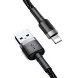 Cablu Baseus Cafule (CALKLF-AG1), USB-Lightning, 2.4A, 50cm, Gri