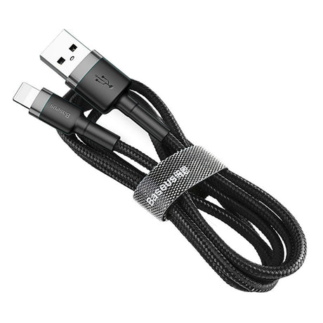 Cablu Baseus Cafule (CALKLF-BG1), USB-Lightning, 2.4A, 1m, Negru