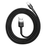 Cablu Baseus Cafule (CALKLF-BG1), USB-Lightning, 2.4A, 1m, Negru