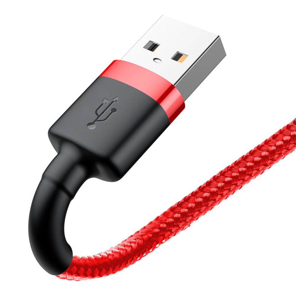 Cablu Baseus Cafule (CALKLF-B09), USB to Lightning, 2.4A, 480Mbps, 1m, Rosu