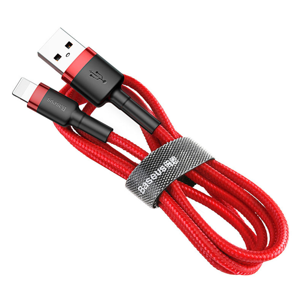 Cablu Baseus Cafule (CALKLF-B09), USB to Lightning, 2.4A, 480Mbps, 1m, Rosu