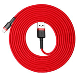 Cablu Baseus Cafule (CALKLF-R09), USB to Lightning, QC3.0, 2A, 3m, Rosu