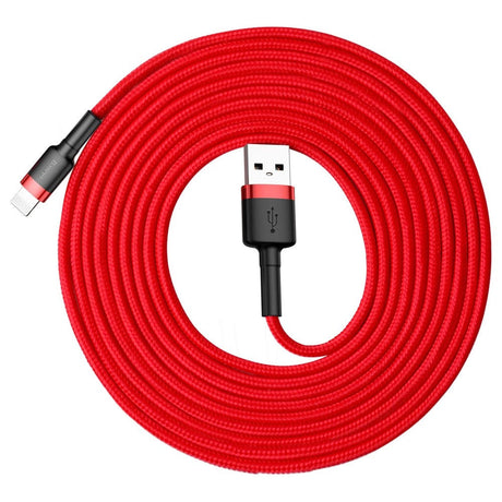 Cablu Baseus Cafule (CALKLF-R09), USB to Lightning, QC3.0, 2A, 3m, Rosu
