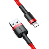 Cablu Baseus Cafule (CALKLF-R09), USB to Lightning, QC3.0, 2A, 3m, Rosu