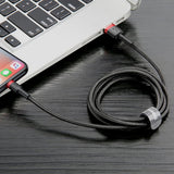 Cablu Baseus Cafule (CALKLF-R91), USB to Lightning, QC3.0, 2A, 3m, Negru / Red