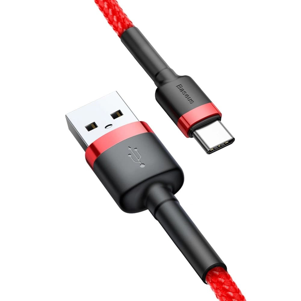 Cablu Baseus Cafule (CATKLF-B09), USB to Type-C, Fast Charge, QC3.0, 3A, 1m, Rosu