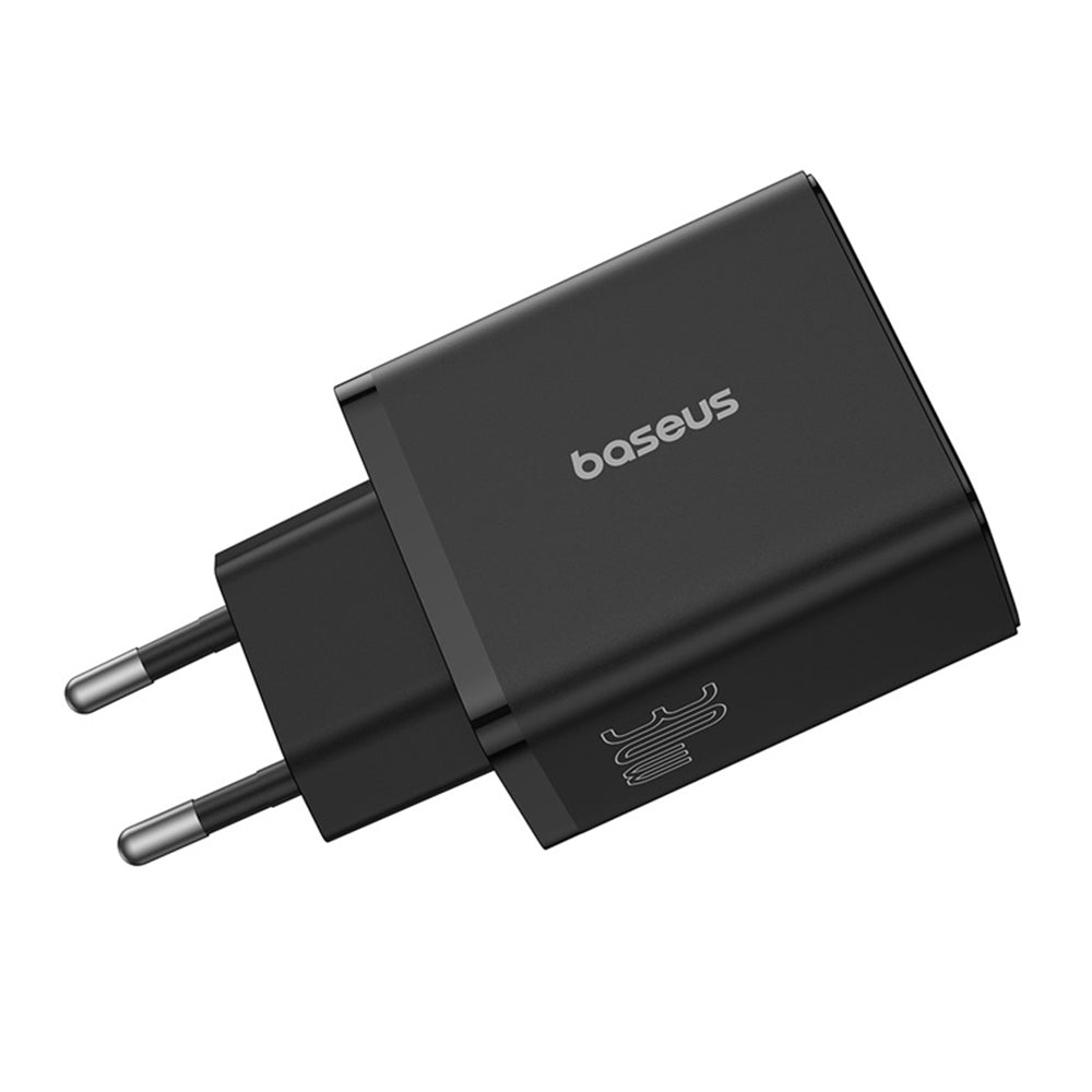 Incarcator Baseus (P10111402113-00), GaN, 2x USB, Type-C, Fast Charging, 30W, Cluster Black