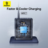Incarcator Baseus (P10111402113-00), GaN, 2x USB, Type-C, Fast Charging, 30W, Cluster Black
