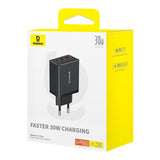 Incarcator Baseus (P10111402113-00), GaN, 2x USB, Type-C, Fast Charging, 30W, Cluster Black