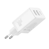 Incarcator Baseus (P10111402213-00), GaN, 2x USB, Type-C, Fast Charging, 30W, Alb