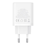 Incarcator Baseus (P10111402213-00), GaN, 2x USB, Type-C, Fast Charging, 30W, Alb