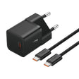 Incarcator Baseus (P10110900113-00), Type-C Cable Included, GaN, Type-C, 20W, 1m, Cluster Black