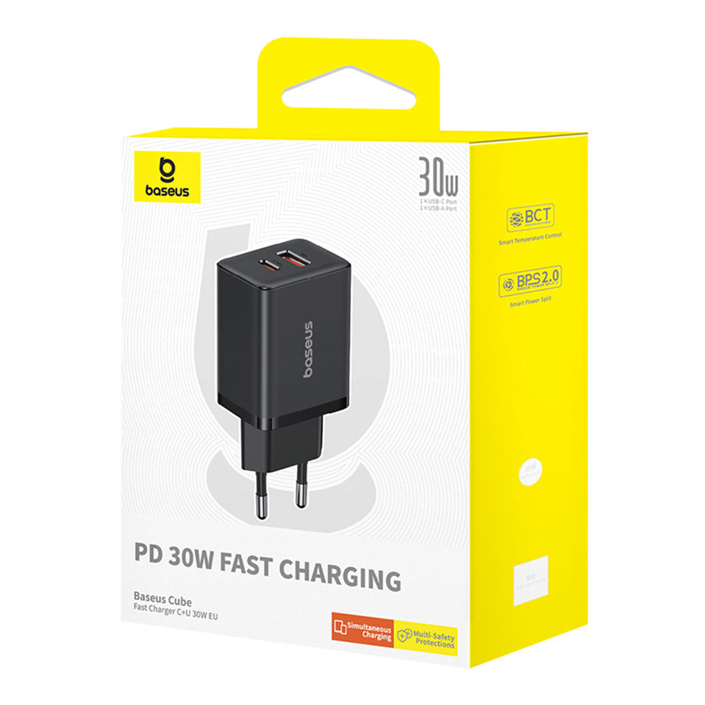 Incarcator Baseus (P10111404113-00), USB, Type-C, Fast Charge 30W, Cluster Black