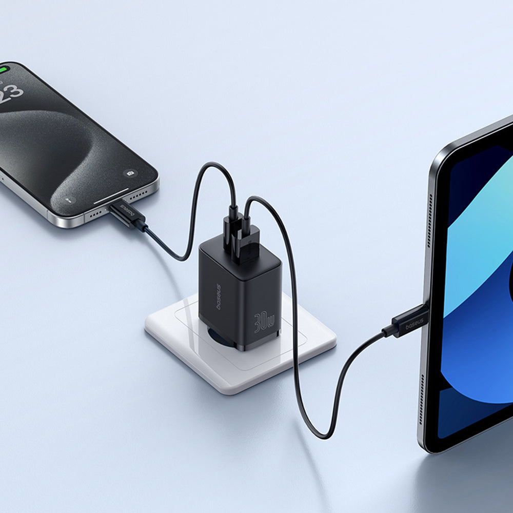 Incarcator Baseus (P10111404113-00), USB, Type-C, Fast Charge 30W, Cluster Black