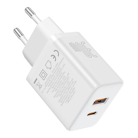 Incarcator Baseus (P10111404213-00), USB, Type-C, Fast Charge 30W, Moon White