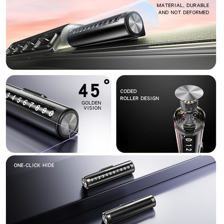 Gadget Yesido Parking Number (C202), for Dashboard, Small Size, Number Hiding, Weather-Resistant, Removable Adhesive, Negru