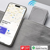 Suport ESR HaloLock Findmy Wallet, Artificial Leather Wallet Stand, Titanium Natural