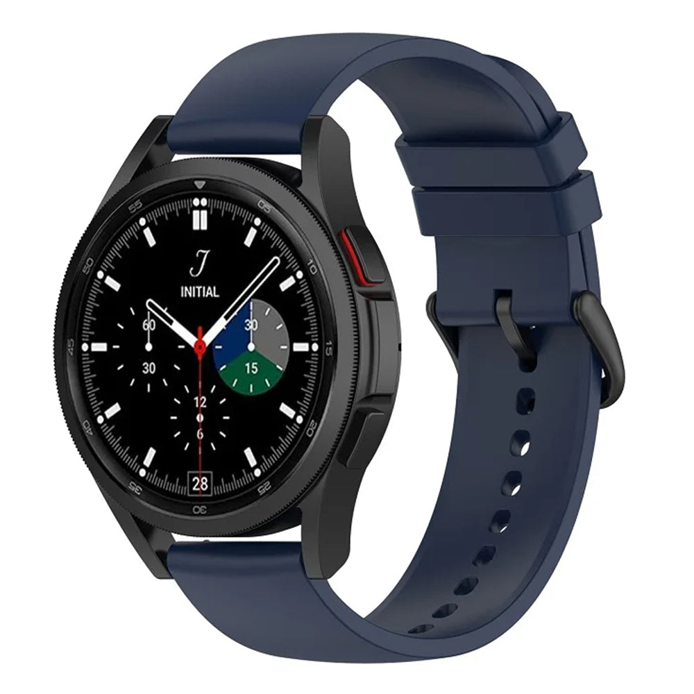 Curea smartwatch Techsuit Watchband 20mm (W001) compatibil cu Samsung Galaxy Watch 4/5/Active 2, Huawei Watch GT 3 (42mm)/GT 3 Pro (43mm), Albastru Inchis
