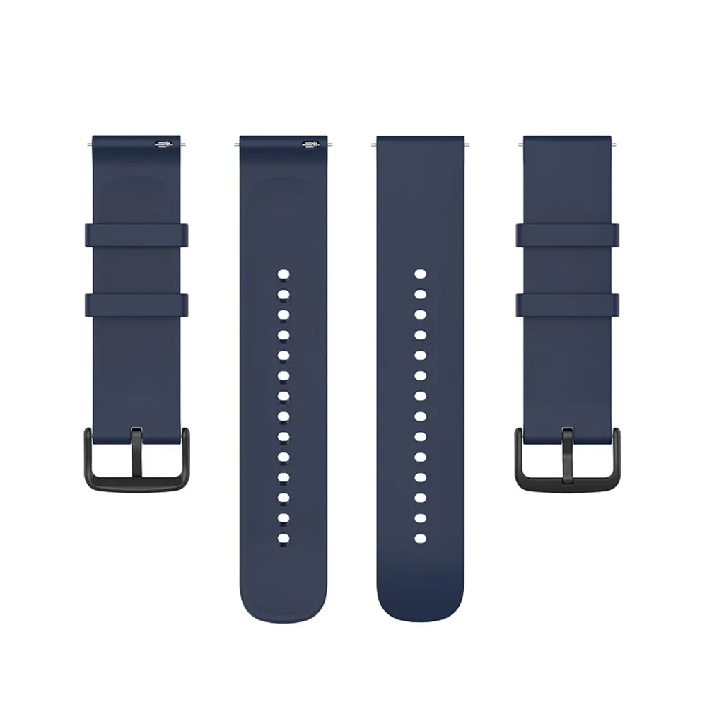 Curea smartwatch Techsuit Watchband 20mm (W001) compatibil cu Samsung Galaxy Watch 4/5/Active 2, Huawei Watch GT 3 (42mm)/GT 3 Pro (43mm), Albastru Inchis