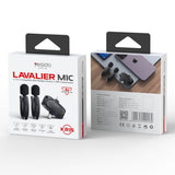 Casti Yesido (set de 2) Wireless Lavalier Microphones (KR15), 3 in 1 Receiver, TC, Lighting, 3.5mm Jack, 2.4GHz, Negru