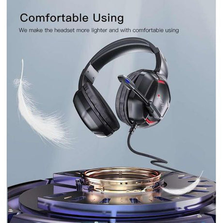 Casti Yesido Wired (EK01), for Gaming, Jack 3.5mm, with Microphone, RGB LED Lights, Negru