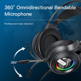 Casti Yesido Wired (EK02), for Gaming, Jack 3.5mm, with Microphone, RGB LED Lights, Negru