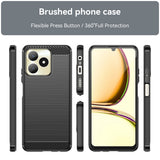 Husa de protectie Techsuit Carbon Silicone compatibil cu Realme C51 / Note 50, Negru
