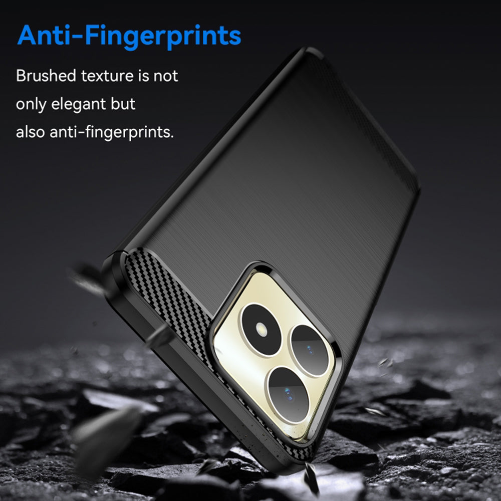 Husa de protectie Techsuit Carbon Silicone compatibil cu Realme C51 / Note 50, Negru