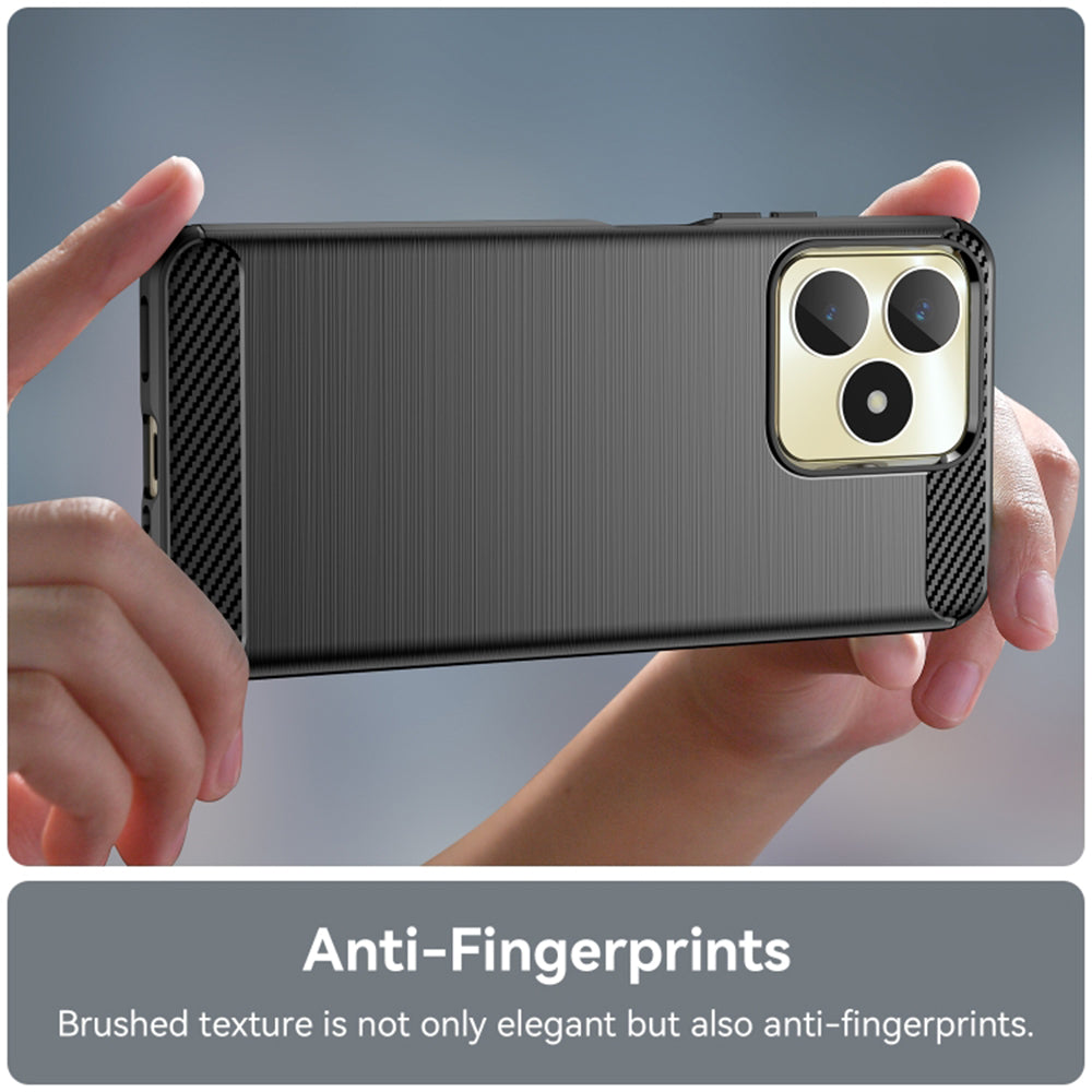 Husa de protectie Techsuit Carbon Silicone compatibil cu Realme C51 / Note 50, Negru