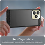 Husa de protectie Techsuit Carbon Silicone compatibil cu Realme C51 / Note 50, Negru