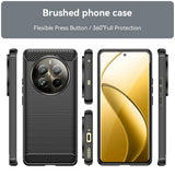 Husa de protectie Techsuit Carbon Silicone compatibil cu Realme 12 Pro / 12 Pro+, Negru