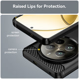 Husa de protectie Techsuit Carbon Silicone compatibil cu Realme 12 Pro / 12 Pro+, Negru
