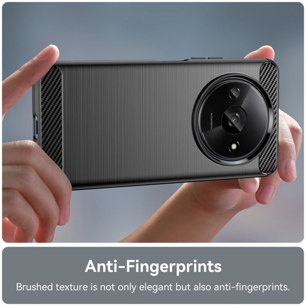 Husa de protectie Techsuit Carbon Silicone compatibil cu Xiaomi Redmi A3 / Redmi A3x, Negru