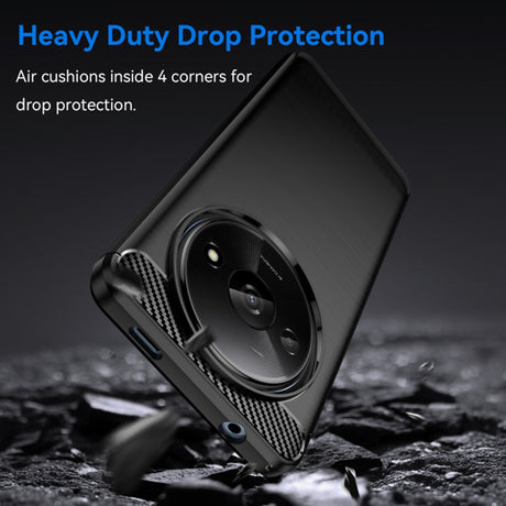 Husa de protectie Techsuit Carbon Silicone compatibil cu Xiaomi Redmi A3 / Redmi A3x, Negru