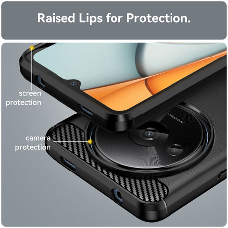 Husa de protectie Techsuit Carbon Silicone compatibil cu Xiaomi Redmi A3 / Redmi A3x, Negru
