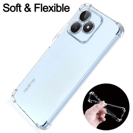 Husa de protectie Techsuit Shockproof Clear Silicone compatibil cu Realme C51 / Note 50, Transparent