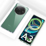Husa de protectie Techsuit Shockproof Clear Silicone compatibil cu Xiaomi Redmi A3 / Redmi A3x, Transparent