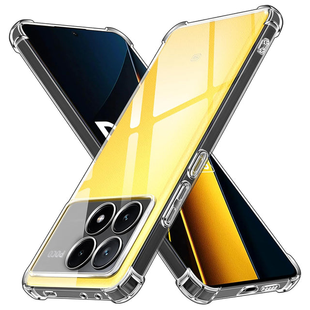 Husa de protectie Techsuit Shockproof Clear Silicone compatibil cu Xiaomi Poco X6 Pro, Transparent