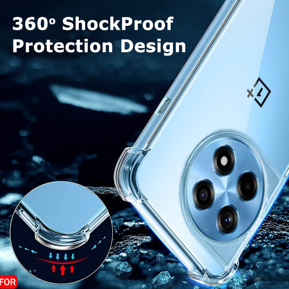 Husa de protectie Techsuit Shockproof Clear Silicone compatibil cu OnePlus 12R, Transparent