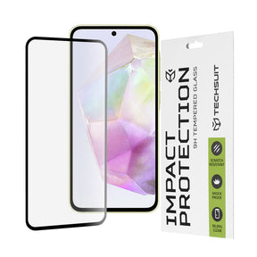 Folie de protectie Techsuit 111D Full Cover / Full Glue Glass compatibil cu Samsung Galaxy A35 5G / A55 5G / M35 / M56, Negru