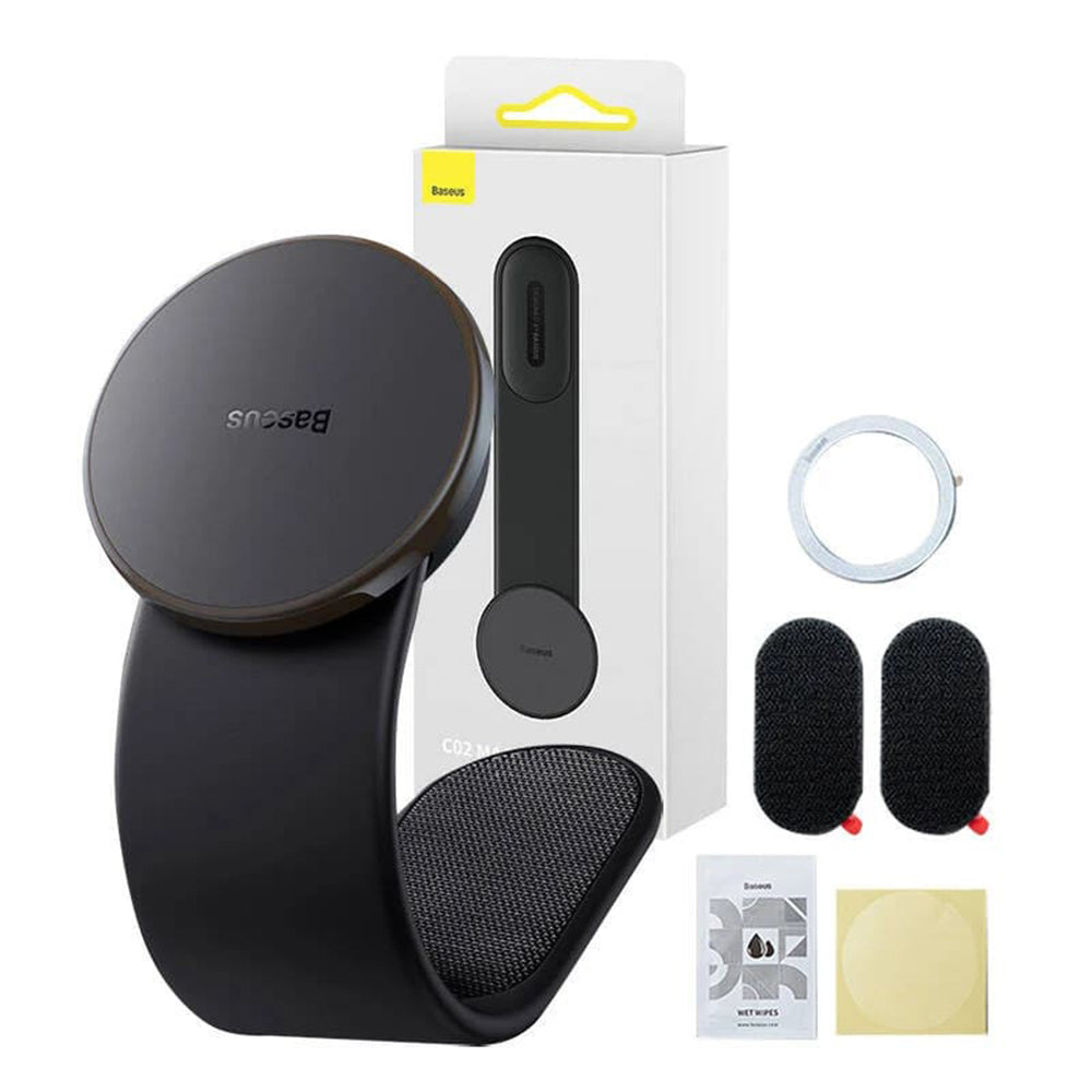 Suport Baseus C02 (SUCC000201), Magnetic Grip, Flexible Design, for Dashboard, Negru