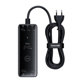 Incarcator Baseus Charging Station (P10163901113-00), GaN, 3x USB-C, USB, DC, 240W, 1m, Negru