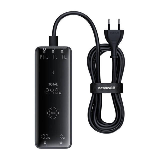 Incarcator Baseus Charging Station (P10163901113-00), GaN, 3x USB-C, USB, DC, 240W, 1m, Negru