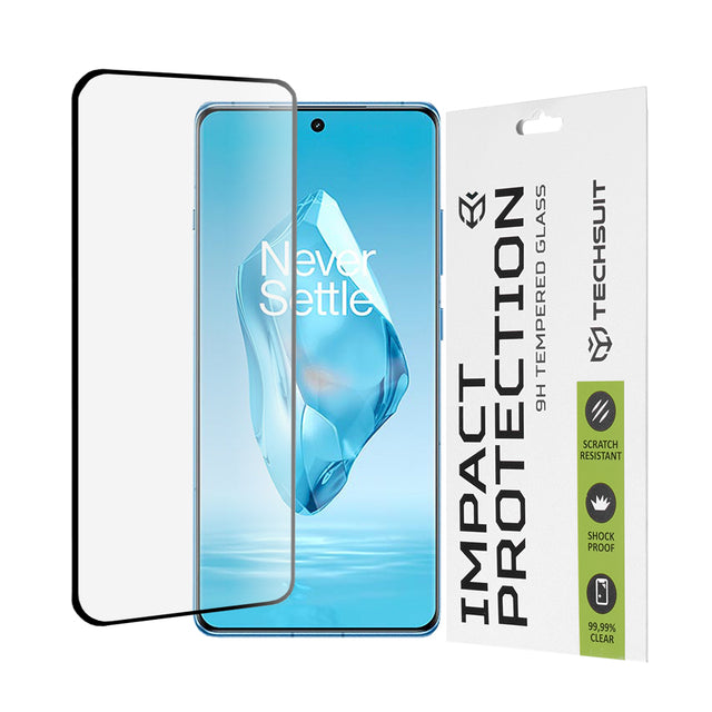 Folie de protectie Techsuit 111D Full Cover / Full Glue Glass / 3D Curved Screen compatibil cu OnePlus 12R, Negru