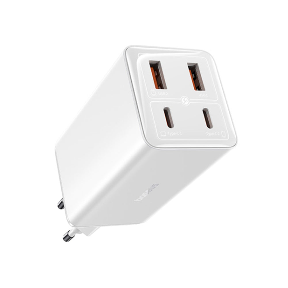 Incarcator Baseus GaN6 Pro (P10162705212-00), Type-C Cable Included, 2x USB, 2x Type-C, 100W, 100W, 20V, 5A, 1m, Alb