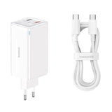 Incarcator Baseus GaN6 Pro (P10162705212-00), Type-C Cable Included, 2x USB, 2x Type-C, 100W, 100W, 20V, 5A, 1m, Alb